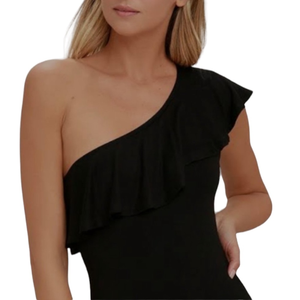 Aritzia Babaton Quinten Black Off The Shoulder Bodysuit Size Medium